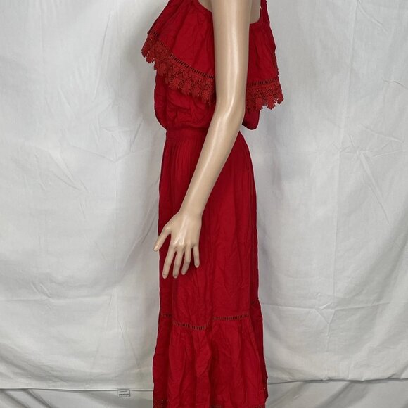 MELISSA ODABASH Women’s Jo One-Shoulder Midi Dress Red Size M - Picture 3 of 8